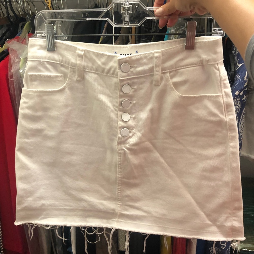 Paige White Denim Skirt